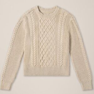 Organic Luxe Knit Cable Crew Sweater
